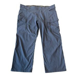 Duluth Trading Mens DuluthFlex Dry on the Fly Gray Relaxed Fit Cargo Pants 48x30